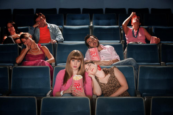 A boring movie in the cinema