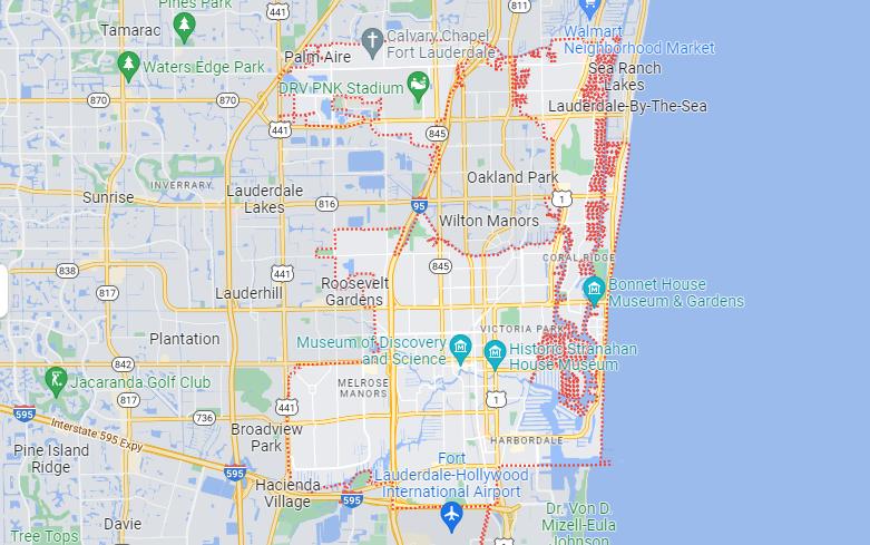 Lice Removal Service Fort Lauderdale on map