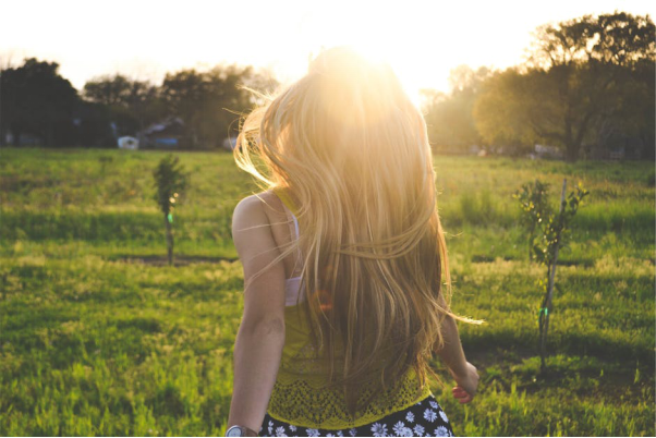 Girl with amazing hair