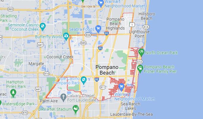 Lice Removal Service Pompano Beach on map