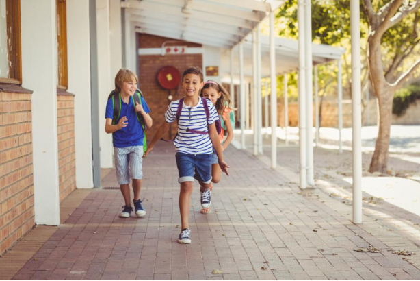 Happy children in school